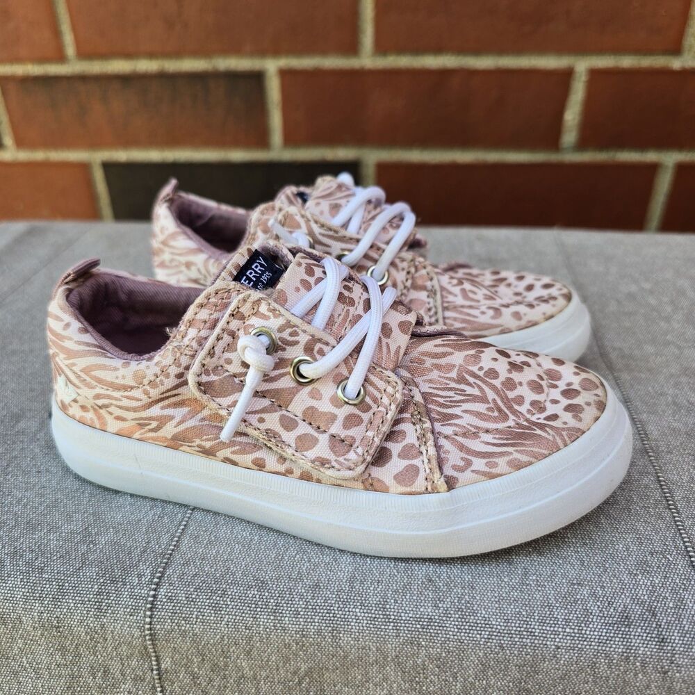 Sperry Little Kids Crest Vibe Toddler Size 9 M Pink Rose Gold Shoes Elastic